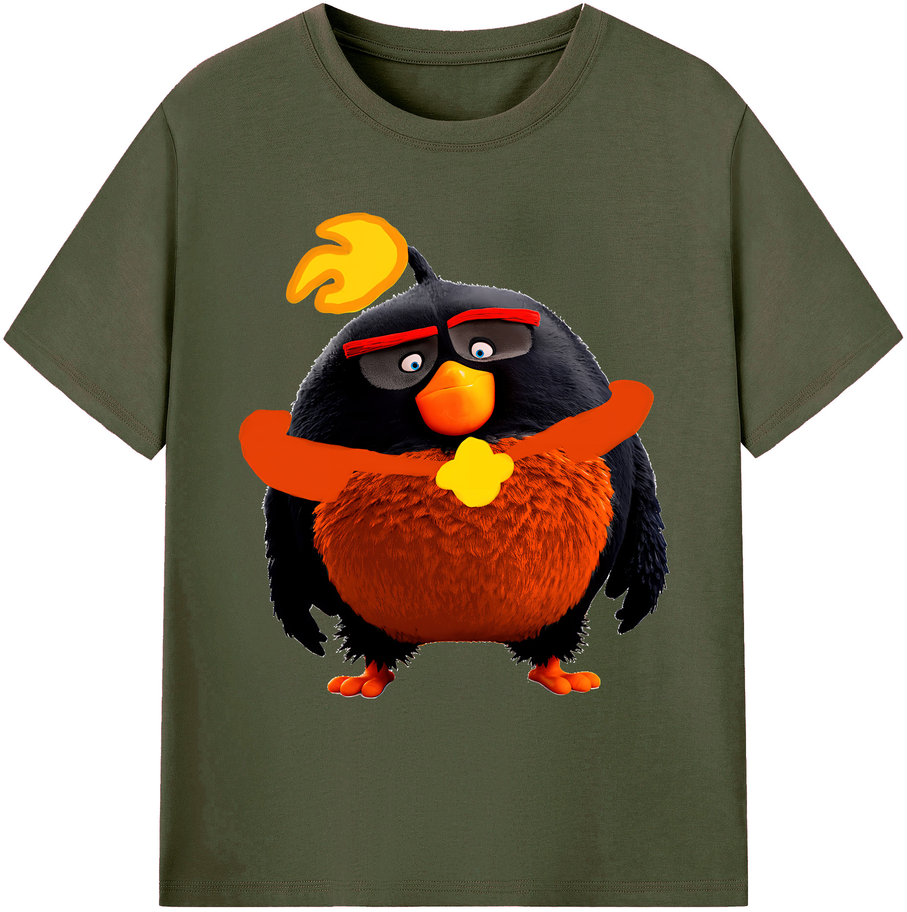 （画像用） Angry Birds アングリーバード 綿100％ メンズ半袖Tシャツ｜肌触りやわらか＆通気性
